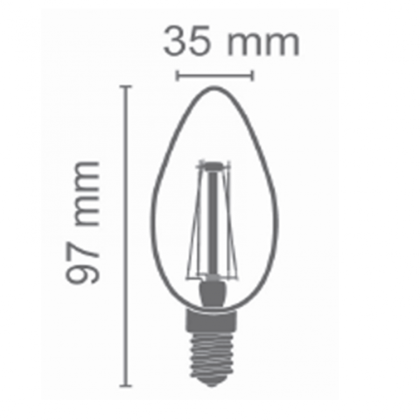 LED FILAMENT E14 KAARS MILKY 1.6W-3683