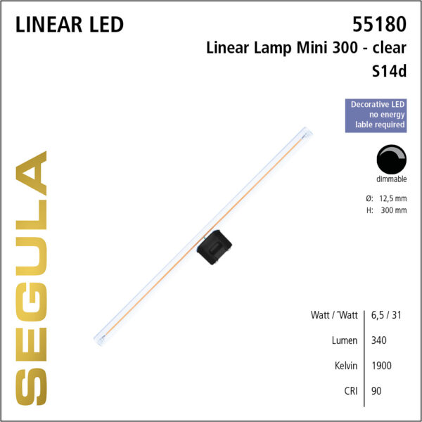 55180 LED Filament Leuchtmittel Linienlampe S14s S14d