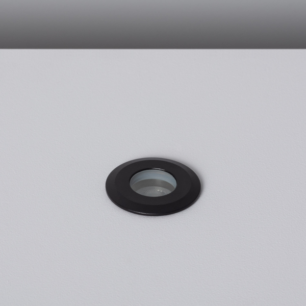foco led 1w empotrable en suelo aluminio negro ip65 tiziano productfoto 1