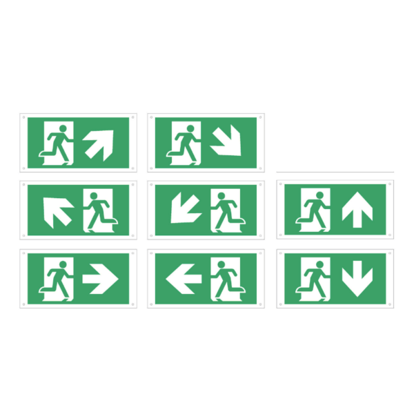 led exit sign large single at incl pictograms 5